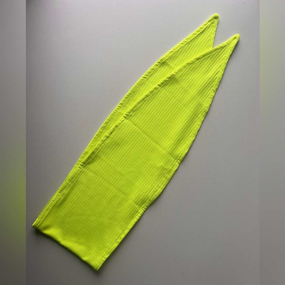 Chartreuse Ribbed Headband / Neck Scarf